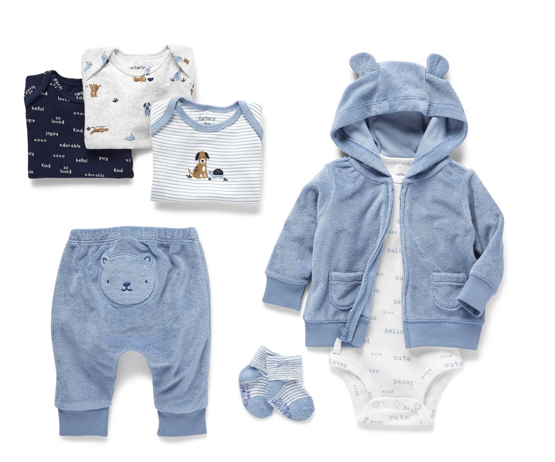 Carters 3 Piece Character Set Black Bear Wild About Mommy Preemie
